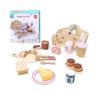 Kids Pretend Play Simulation Portable Picnic Basket Kitchen Food Toys Wooden Food Play Set Imitation Game Roleplay Toy for Kids