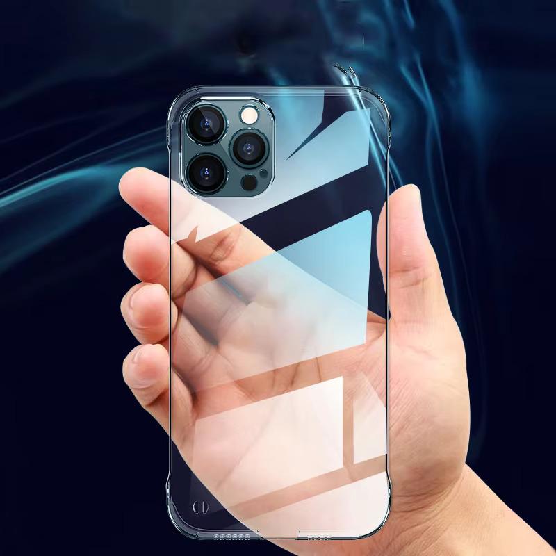 Ultra Thin Frameless Clear Case for iPhone 16 15 14 Plus 13 12 11 Pro Max Slim Hard PC Shockproof Bumper Transparent Back Cover