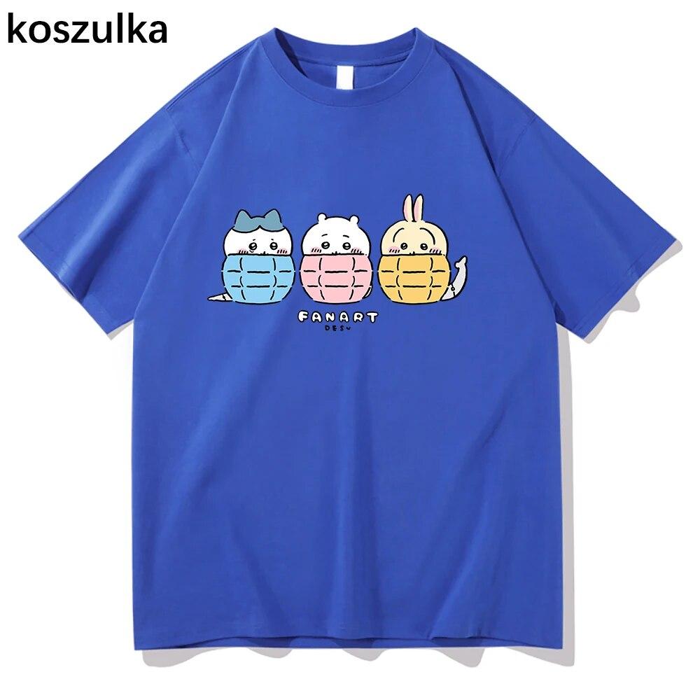 Japanese Anime Kawaii Chiikawa T Shirt Unisex Harajuku Graphic Tshirt Unisex Anime Unisexga Funny Aesthetic Oversize Cotton Tee Shirt Unisex
