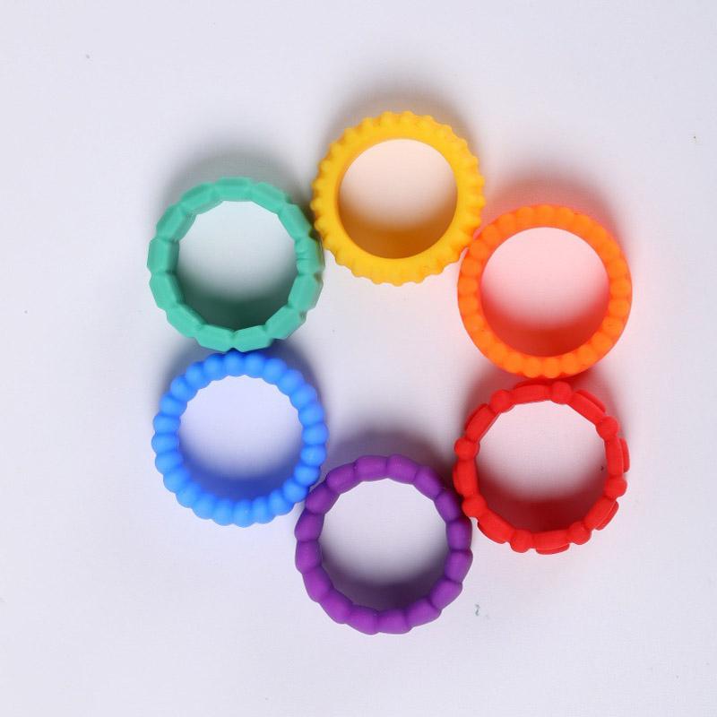 12PCS Texture Fidget Toys Sensory Rings for Kids Anxiety Autism ADHD Stress Relief Toy Classroom Prizes Party Favors Bulk