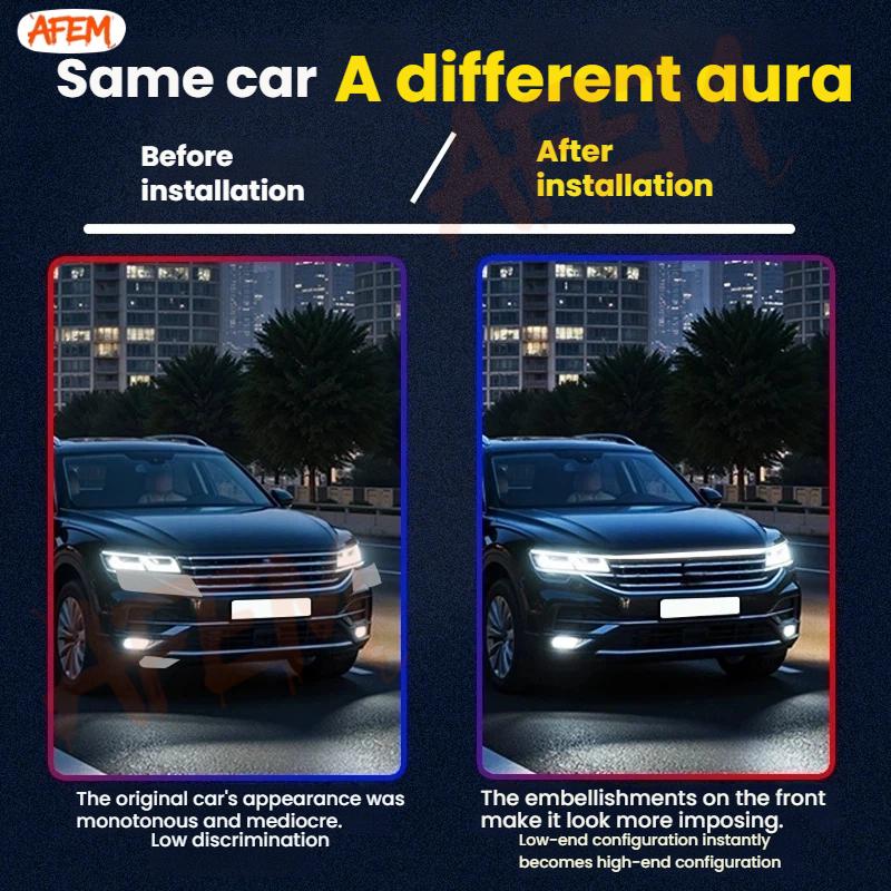 1pcs Universal Waterproof Flexible LED Strip DRL 12v Daytime Running Strip Light Ambient Lamp For Citroen C5 Aircross 2017-2022