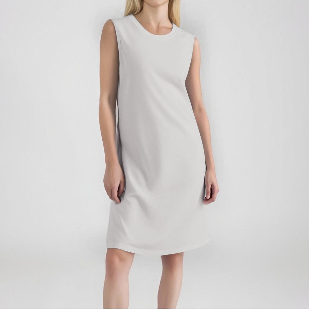 Women's Fashion Casual Color Round Neck Sleeveless Short Dress