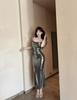 Elegant Women's Glitter Mermaid Evening Gown - Slim Fit Hip-Hugging Design