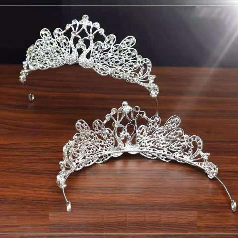 Rhinestone Bridal Jewelry Set: Korean-Style Crown, Necklace & Hair Accessories