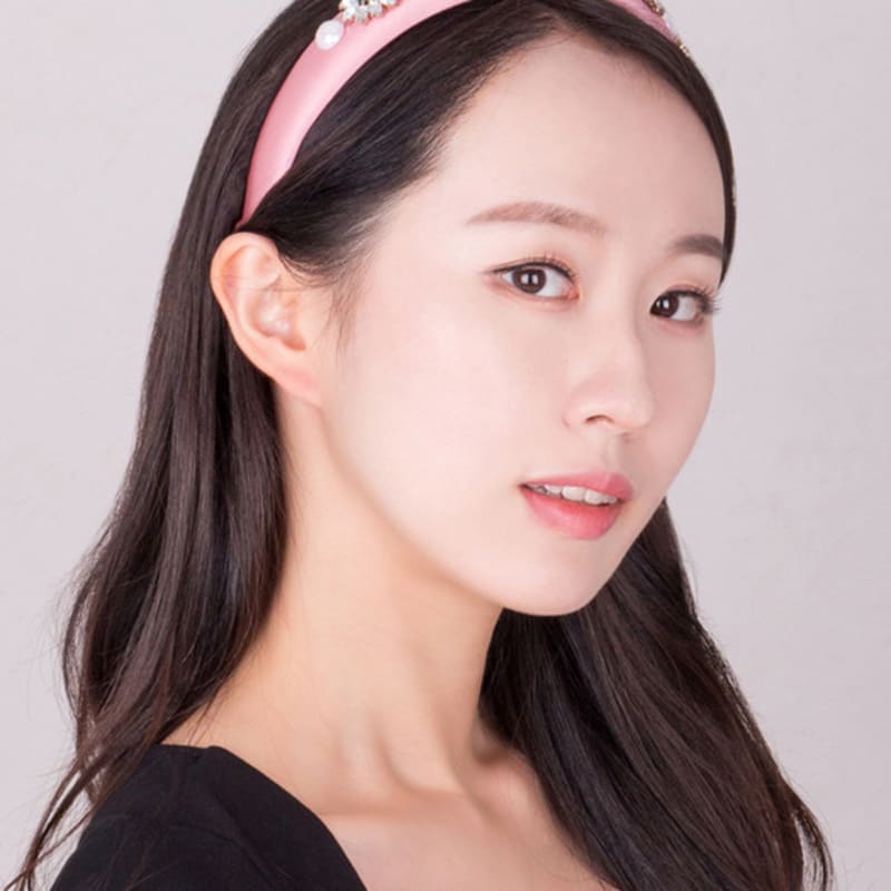 AUGUST ALICE Bold Flower Crystal Satin Headband [Pink]