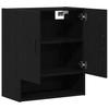 Wall Mounted Cabinet in Black Oak Finish 60 x 31 x 70 cm