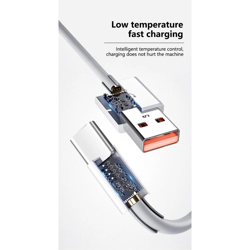 USB Type C Cable 120W 10A Fast Charging Wire Mobile Phone USB For Huawei P30 Xiaomi Realme Samsung Poco X6 USB C Data Cable Cord