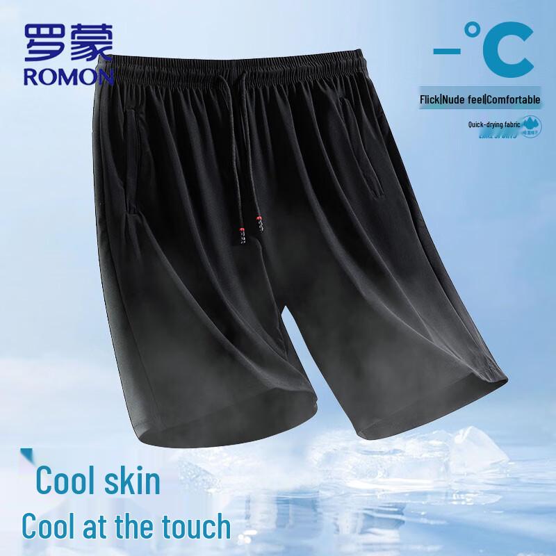 Romon Men s Ice Silk Quick-Dry Sports Shorts 4XL