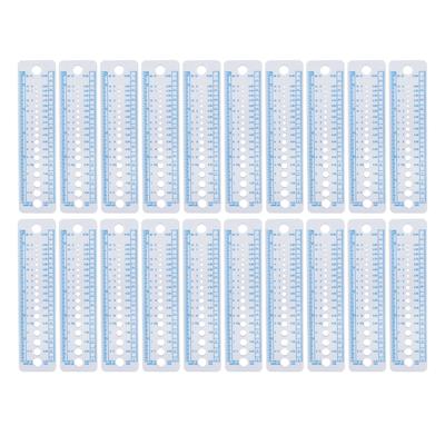 20pcs Knitting Needle Gauge Ruler Soft Plastic Knit Measure Size Ruler DIY Needle Sizer Measuring
