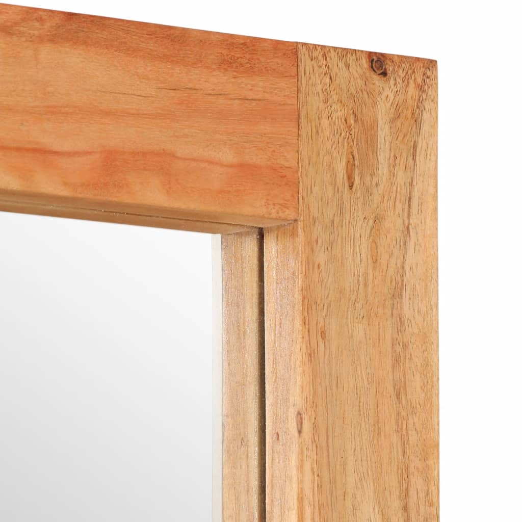 Mirror 70 x 50 cm Solid Acacia Wood and Glass