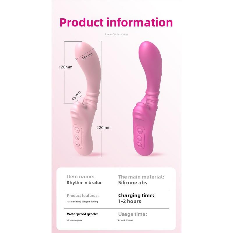 Rhythmic Tongue Licking Slapping Vibrator Female Rechargeable Masturbator Vibrator Adult Erotic Sex Products