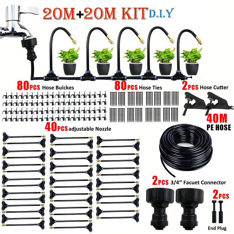 Universal Adjustable Micro-Atomizing Sprinkler Set for Irrigation, Cooling, and Humidification