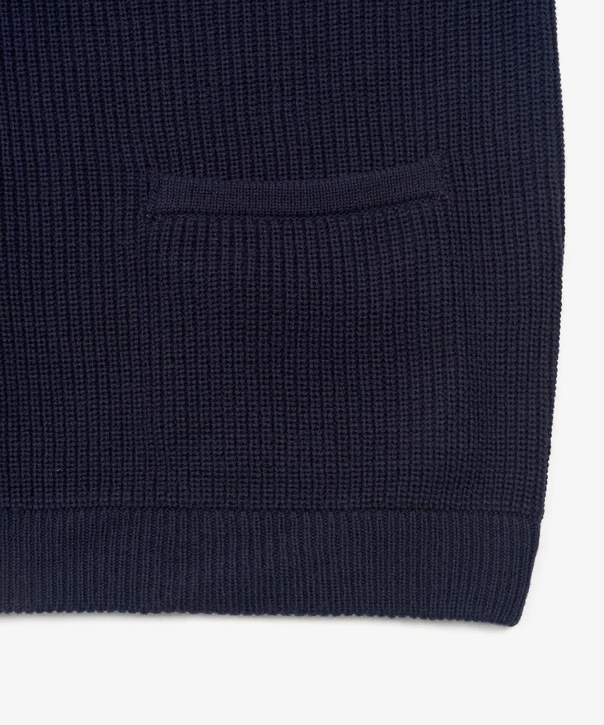 Toffee Oversized Round Neck Knit Cardigan (Navy)