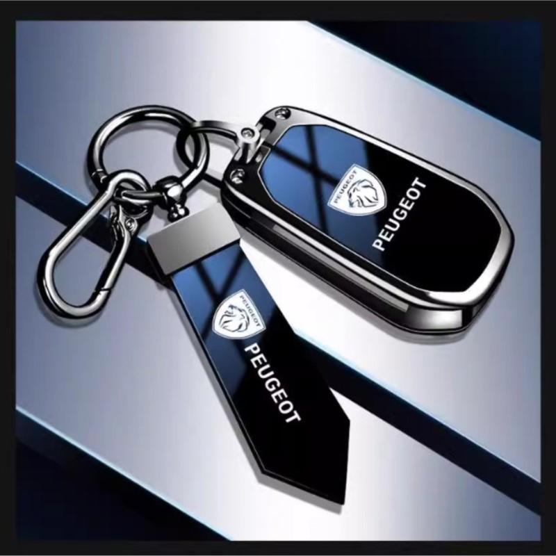Metal Car Remote Key Case Fob Cover Holder Shell For Peugeot 206 307 308 3008 207 208 407 408 508 2008 5008 107 106 Accessories