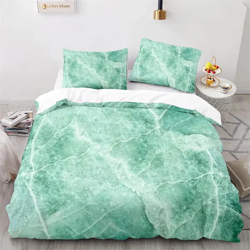 Marble Duvet Cover Microfiber Geometric Pattern Bedding Set Abstract Comforter Cover Full King For Kids Teen Adult Bedroom Decor