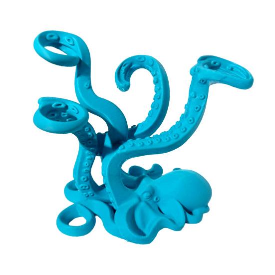 

Octopus Tentacle Toothbrush Holder 3D Printed Coastal Ocean Inspired Bathroom Organizer Nautical Sea Life Toothbrush Stand for Countertop синий
