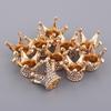 10Pcs Diamante Buttons for Hair Clip, Cellphone, Bridal Headwear, Bridal Dress Jewelry Making Accessory