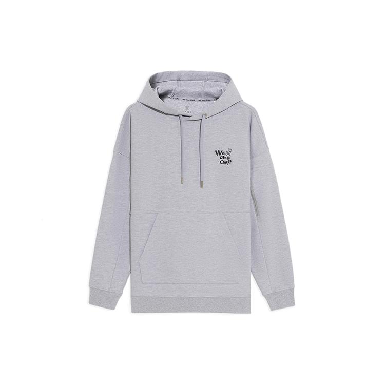 Li Ning Wade Kollektion Sweatshirts Unisex Grau Mit Kapuze Moderat Normal AWDS113-3