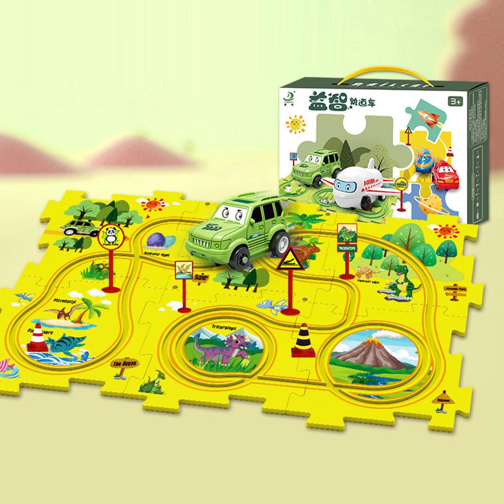 Montessori Toys DIY Assembling Electric Trolley Rail Car Building Toys Early Education Hand Eye Coordination for Kids Children