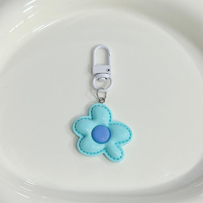 

Брелок-подвеска в виде цветка конфетного цвета, аксессуары для допамина, симпатичная девушка, расписной колокольчик, украшение для мобильного телефона синий