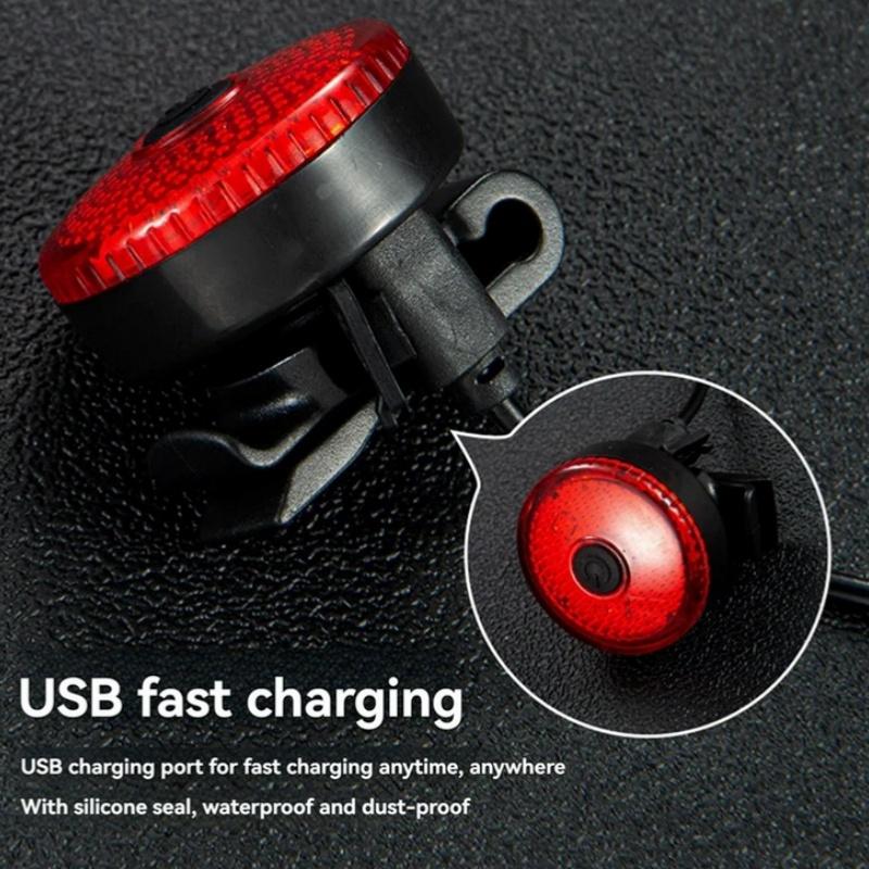 Bicycle Night Riding Mini Taillight USB Charging Bike Light Cycling Lamp Bicycle Lighting Led Front Rear Light Cycling Accessori