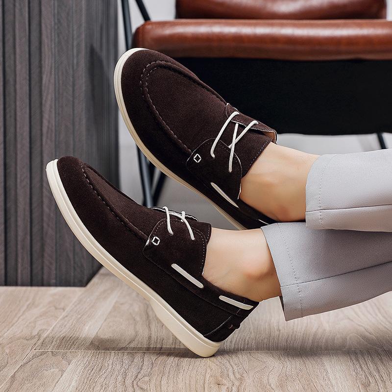 Large size men's shoes foreign trade new European, American and British front lace-up casual and lightweight single shoes loafers sailing shoes men's