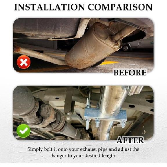 3 inch Exhaust Clamp with Hanger, Heavy Duty Exhaust Hanger -3 Inch