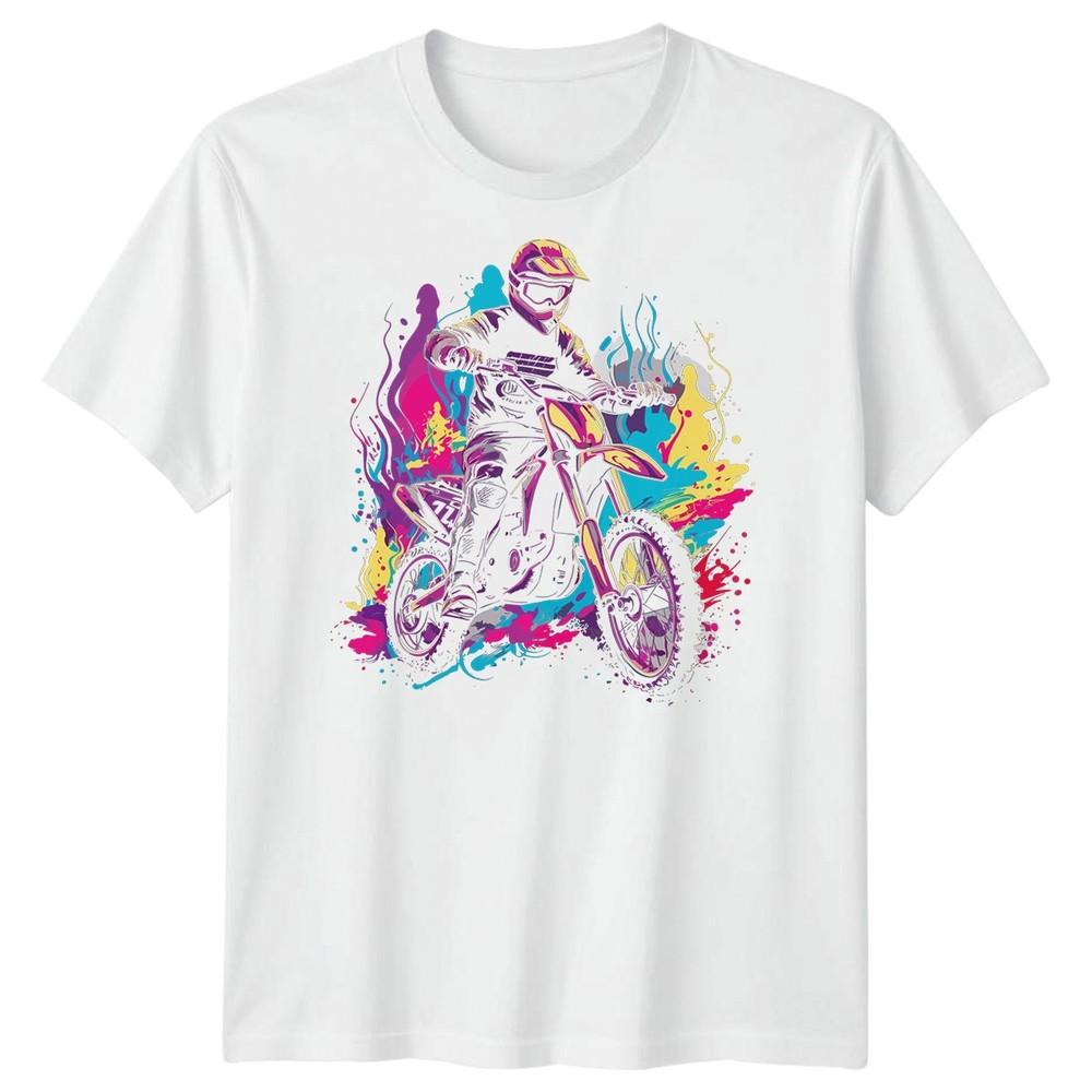 Motocross Rider Dirt Bike Sports Unisexs TShirt Extreme Action