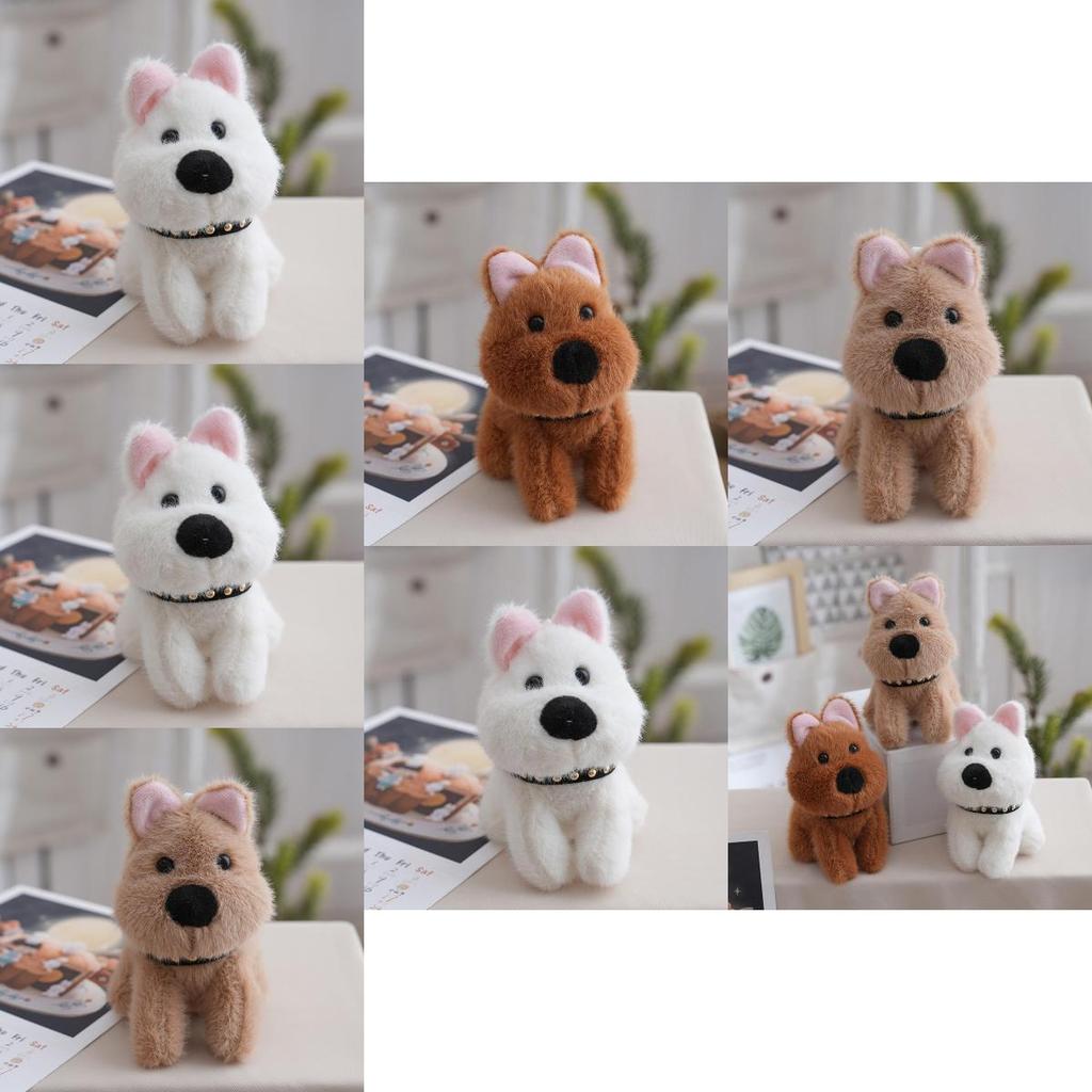 West Highland White Terrier Plush Toy With Pp Cotton Filling For Kids Gift