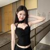 Pure Desire Spice Lace Splicing Halter Vest Women Spring and Autumn New Design Sense with A Thin Shirt