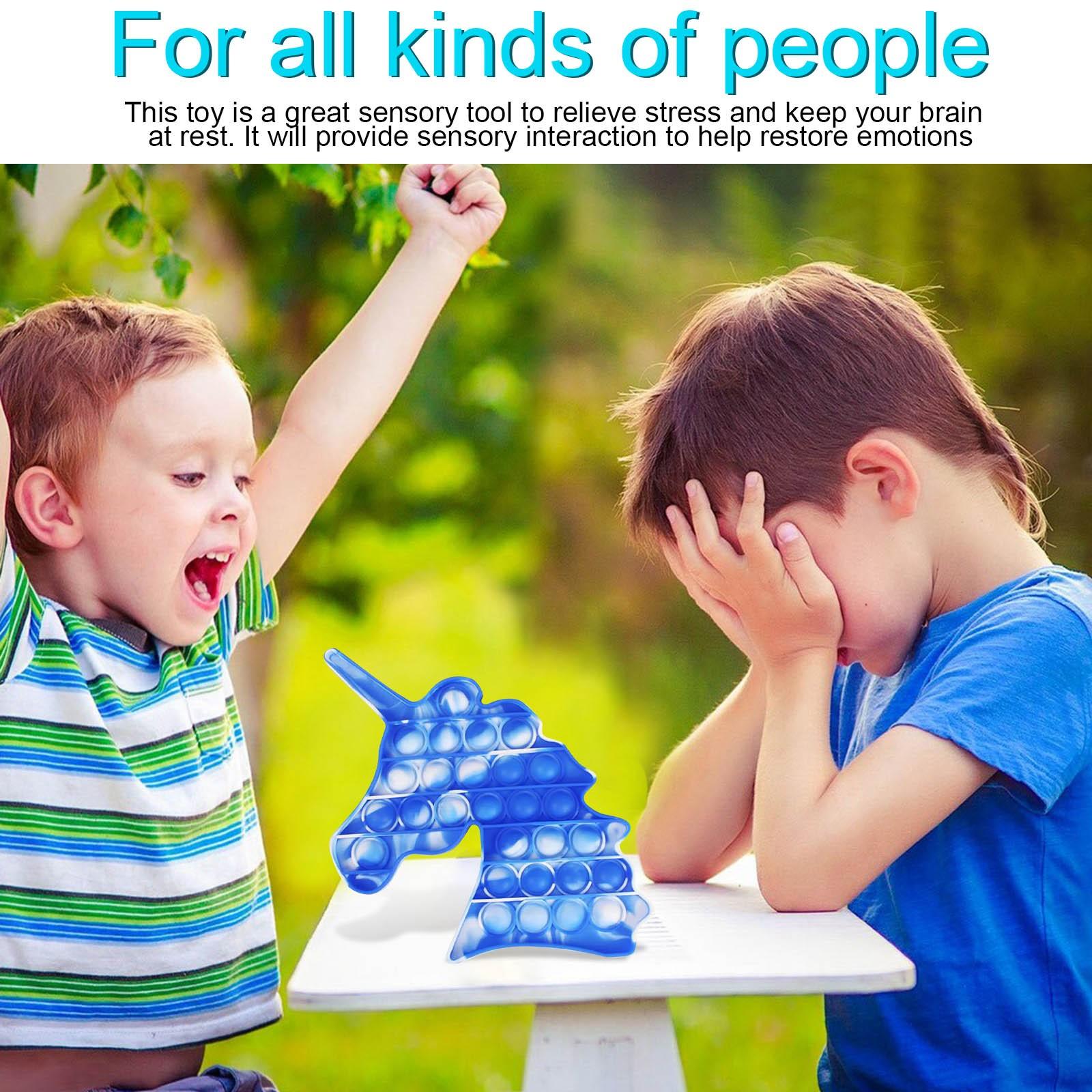 

Сенсорная радужная силиконовая игрушка для беспокойства пузыря для взрослых детей