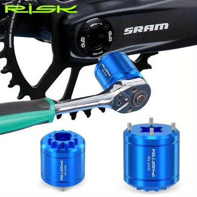 2-in-1-Werkzeug zum Entfernen der Fahrrad-DUB-Kurbelgarniturabdeckung für das XTR M9100-Tretlager-Kurbelschrauben-Entfernungswerkzeug, 3/8-Zoll-Ratschenschlüsselsatz