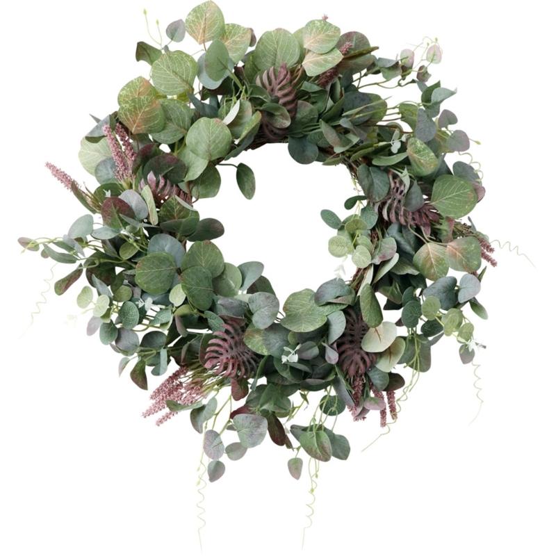

Delicate Faux Green Leaf Wreath Accessory Durable Wreath for Functional Use in Homes Garden and Wedding Decorations 1