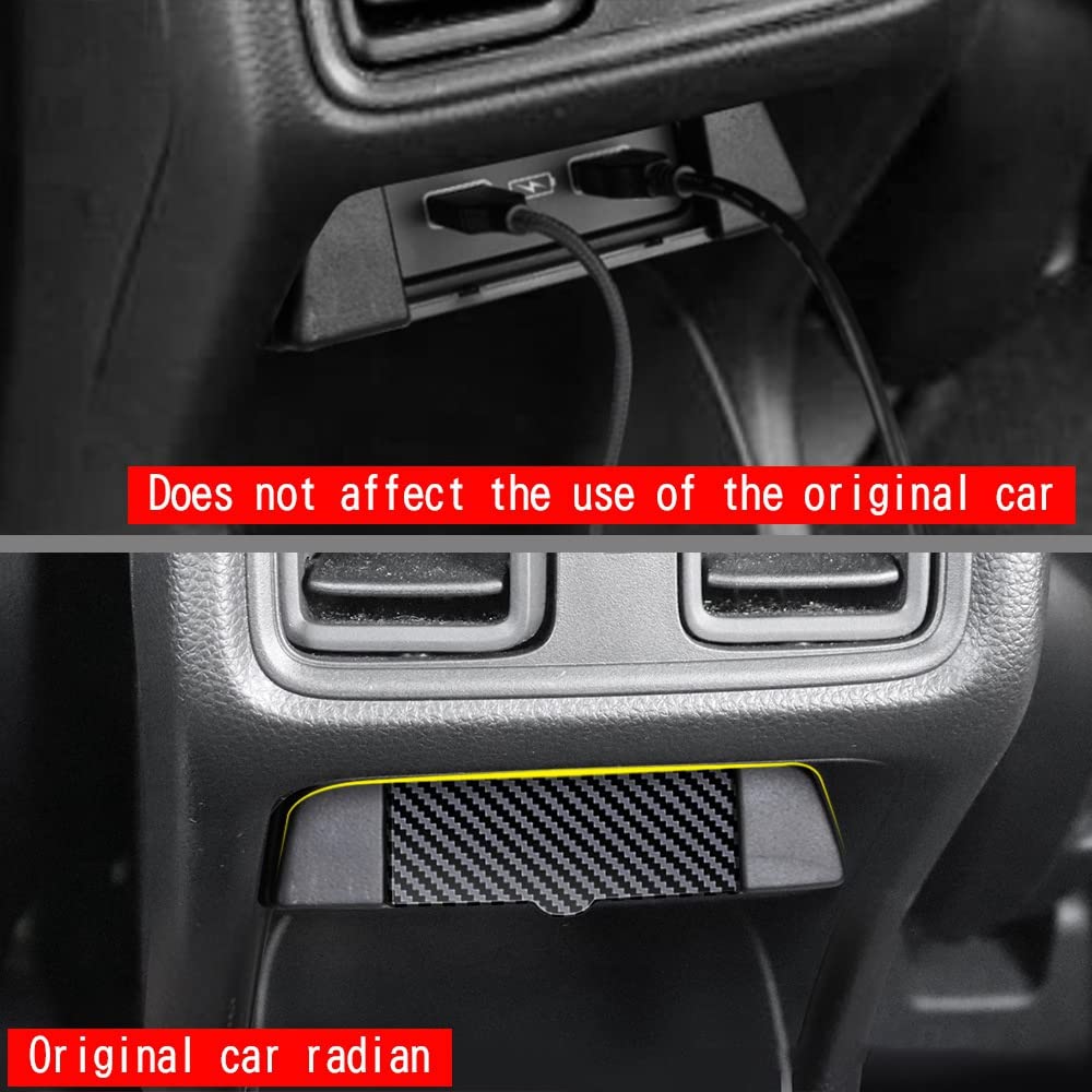 Jingfei Car Carbon Fiber Rear USB Charger Port Air Outlet Vent Trim Panel Protective Cover for V-V Vezel 2021 2022