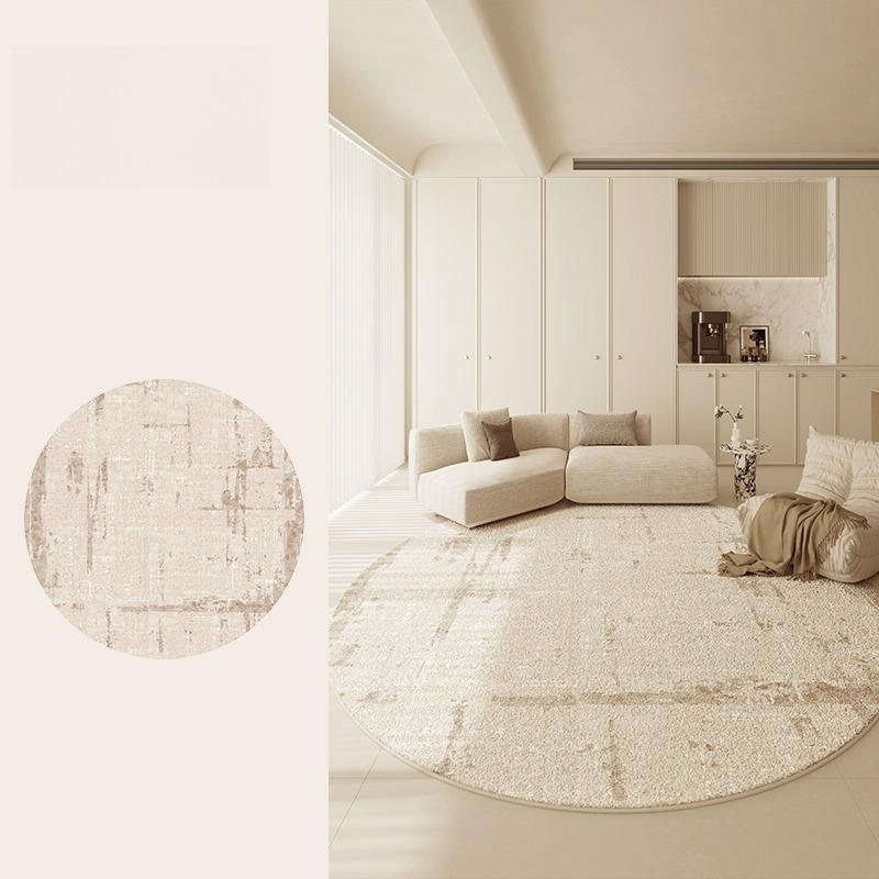 Modern Style Bedroom Decor Round Carpet Minimalist Carpets for Living Room Thicken Plush Bedside Floor Mat Fluffy Soft Study Rug