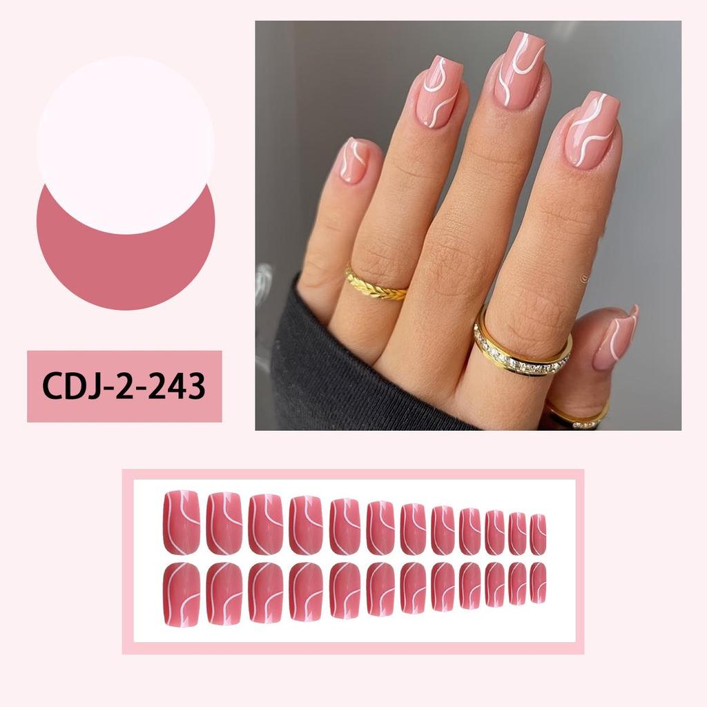 Pegatinas Desmontables para Uñas Estilo Europeo y Americano - Uñas Postizas Simples y Llevables