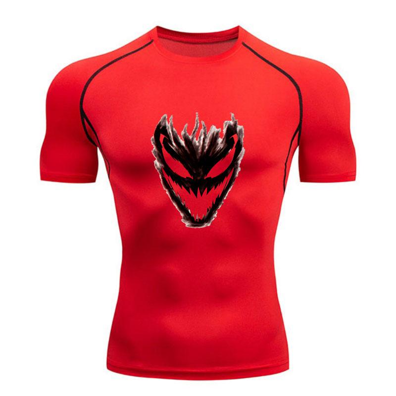 Men's Compression Workout T-Shirt, Carnage Symbiote Pattern