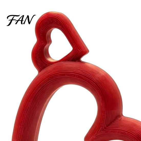 Hollow Heart Art Piece Photo Stand with Embossed LOVE Letters, 3D Printed Vertical Slot Sweet Home Office Ornament Picture Holder, Romantic