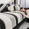 New Chenille Sofa Covers Black White Stripe Sofa Cushion Home Decor Armchair Towel Furniture Seat Cover Sofa Mat for Living Room