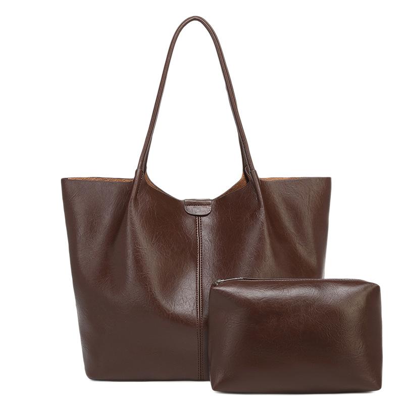 Tote Bag, New Style Bag, Large Capacity, Women's Fashion, High-end Feeling, Mother and Child Bag, Simple Commuting Shoulder Bag