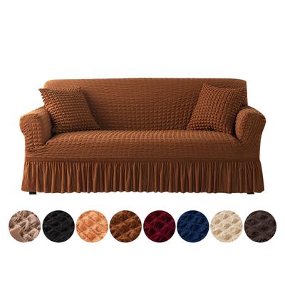 Luxury Jacquard Sofa Cover With Skirt European Sectional Couch Sofa Covers For Living Room Armchair Sofa Covers Elastic Stretch