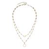 Olivia Burton Signature Honeycomb Classic Double Chain Gold Necklace Women's (24100306)
