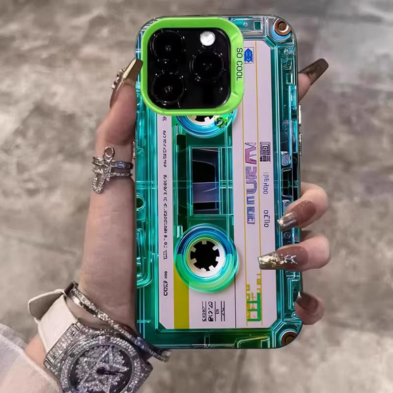 

Retro Cassette Tape Electroplate Silver Phone Case For Xiaomi Mi 15 T Pro 14T 13T 12T Mi 15 Pro 14 13 12 11 Lite 5G Back Cover Xiaomi 12S Ultra