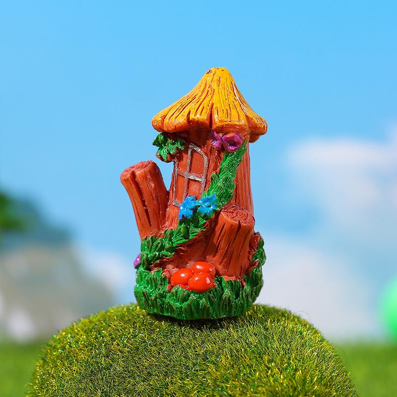 Country Cottage, Miniature House, Fairy Forest Decor, Micro Landscape, Resin Craft, Tabletop Ornament, Creative Figurine