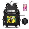 Chainsaw Man Backpack Teen Student School Bag Usb Computer Bag