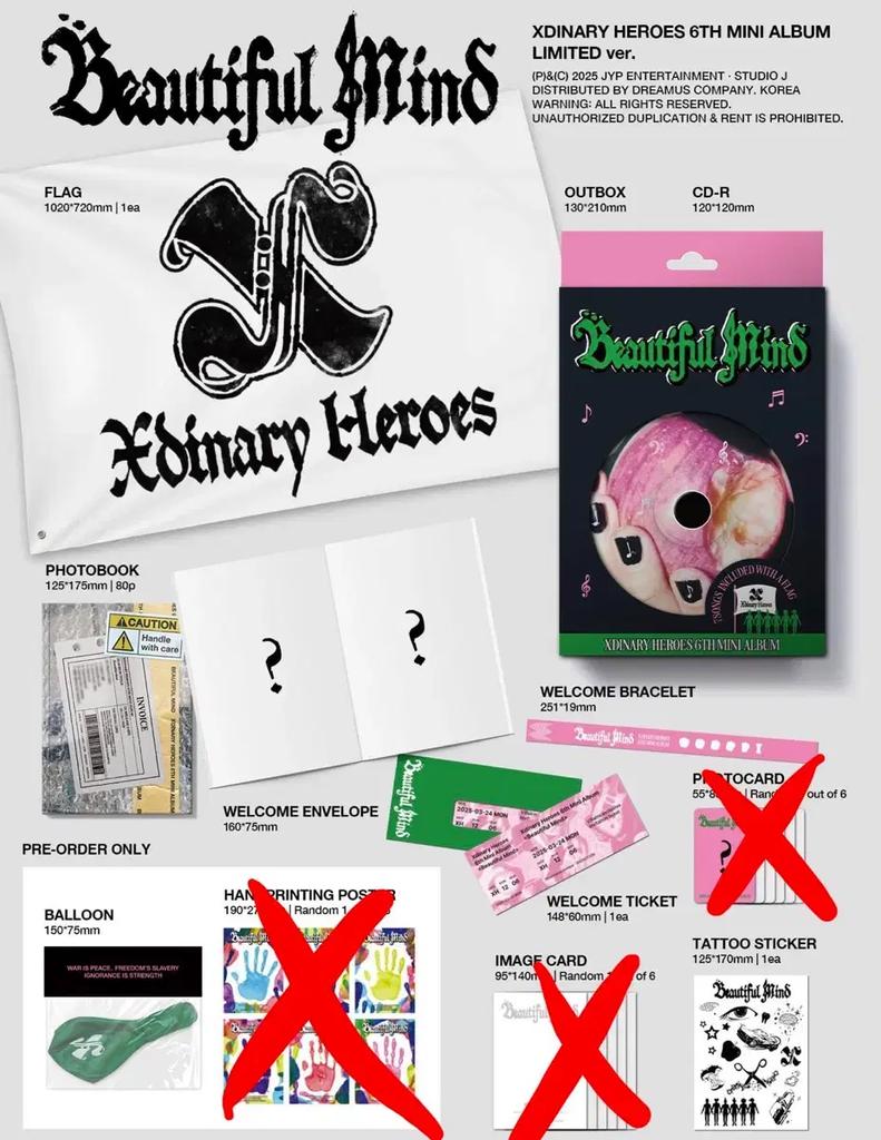 XDINARY HEROES Ex-D's Beautiful Mind Viewer Limited Edition (Opened) Used