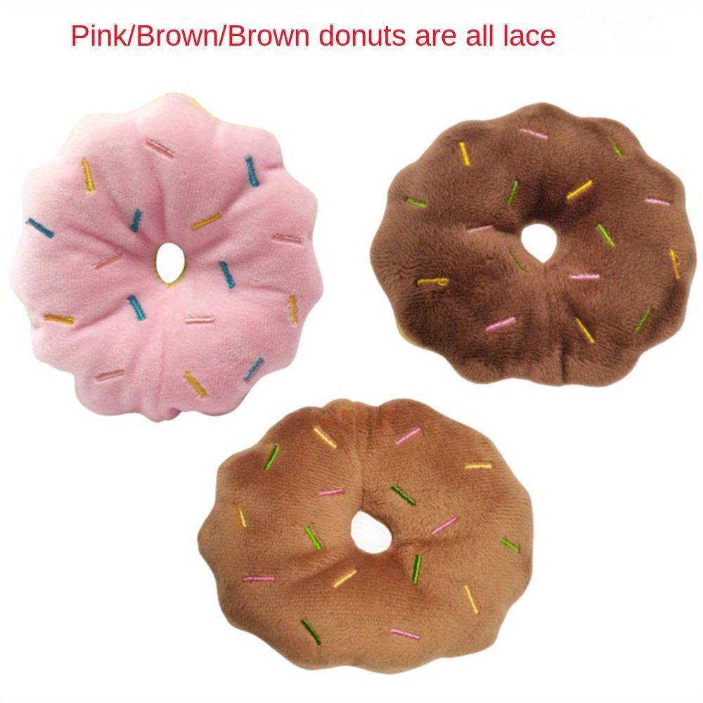 Hračky pro štěňata ke kousání pro zmírnění stresu Pečlivě vyrobené psí potřeby Měkké psí donuty Plyšové hračky pro mazlíčky a zmírnění nudy Psí hračky