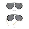 Oversized Aviator Sunglasses For Women Men Retro Vintage Shield Lens UV Protection Lightweight Metal Frame