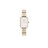 [Official Shop/2-Year Warranty] Daniel Wellington DW Women's Watch with Quadro Lumine Bezel, 20X26 RG, 5-Link, White. Elegant, Luxury Watch. A Popular