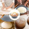 European Style Silicone Bread Fermentation Basket, Foldable Imitation Rattan Dough Fermentation Bowl.